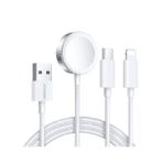 JoyRoom_iP Watch Magnetic Charger_3.5A_3-in-1(USB-A To Watch Charger+Lightning+Type-C) 1.2m-White_S-IW008