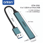 Onten HUB 4*1 USB3.0 To 4-Port USB 3.0 OTN-5701 - Image 2