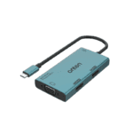Onten HUB 4*1 Type-C To Dual HDTV(4K-60Hz) +VGA + With Audio output (MST)OTN-M206