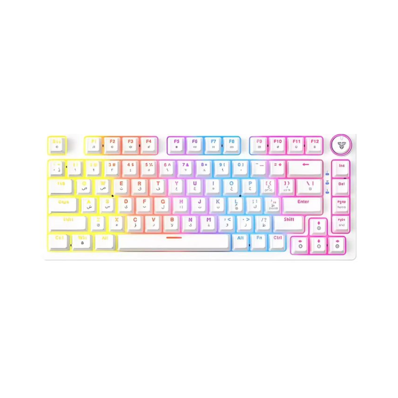 تصميم بدون عنوان - 2026-02-17T125458.912 Keyboard Fantech Mechanical ATOM81 MK875v2 White Blue Switch - Image 1