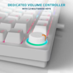 Keyboard Fantech Mechanical ATOM81 MK875v2 White Blue Switch - Image 2