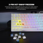 Keyboard Fantech Mechanical ATOM81 MK875v2 White Blue Switch - Image 3