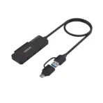 ONTEN UCA312 USB-A & USB-C to SATA Adapter with 3×USB 3.0 Hub  2.5 HDD/SSD External Enclosure  Multi-Port USB Expansion