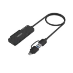 ONTEN UCA312 USB-A & USB-C to SATA Adapter with 3×USB 3.0 Hub  2.5 HDD/SSD External Enclosure  Multi-Port USB Expansion