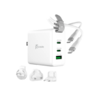 j5create Power Charger 65W GaN With 3-Port (Type-C*2+USB3.0*1) JUP3565CV