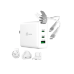 j5create Power Charger 65W GaN With 3-Port (Type-C*2+USB3.0*1) JUP3565CV