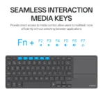 Keyboard Rapoo E900T Touch Black Multi mode Wireless Bluetooth - Image 3