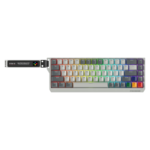 Keyboard_Fantech SUPER MAXFIT THEME-ATOM HE68-PRO MK922 Magnetic Emerald switch Wired Grey