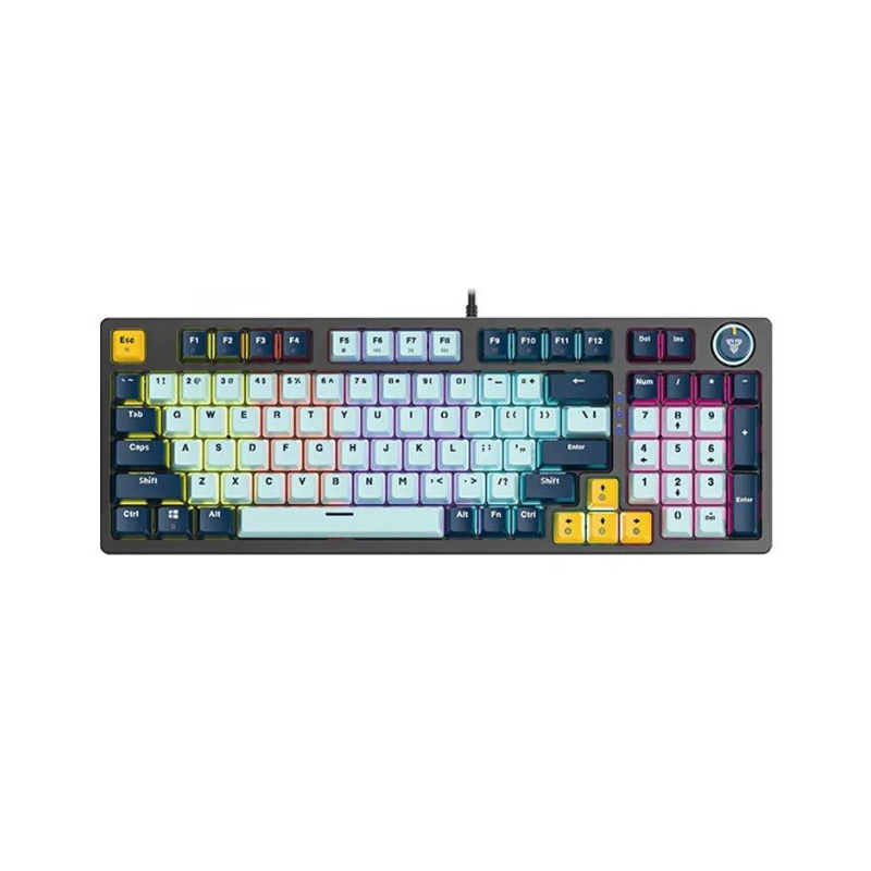 Untitled design (77) Keyboard Fantech ATOM96 MK890V2 MIZU Mechanical switch Wired Sky Blue - Image 1